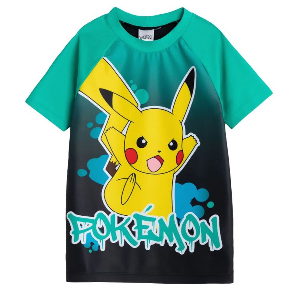 Pokemon Boys Pikachu Swim Top / Green